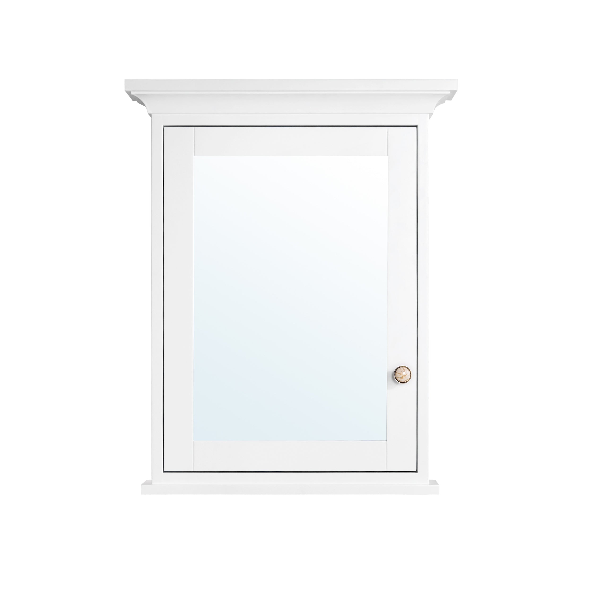24 in.W x 30 in.H Surface-Mount Bathroom Medicine Cabinet with Mirror in White