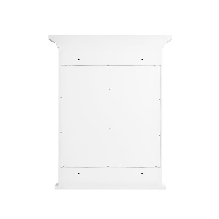 24 in.W x 30 in.H Surface-Mount Bathroom Medicine Cabinet with Mirror in White