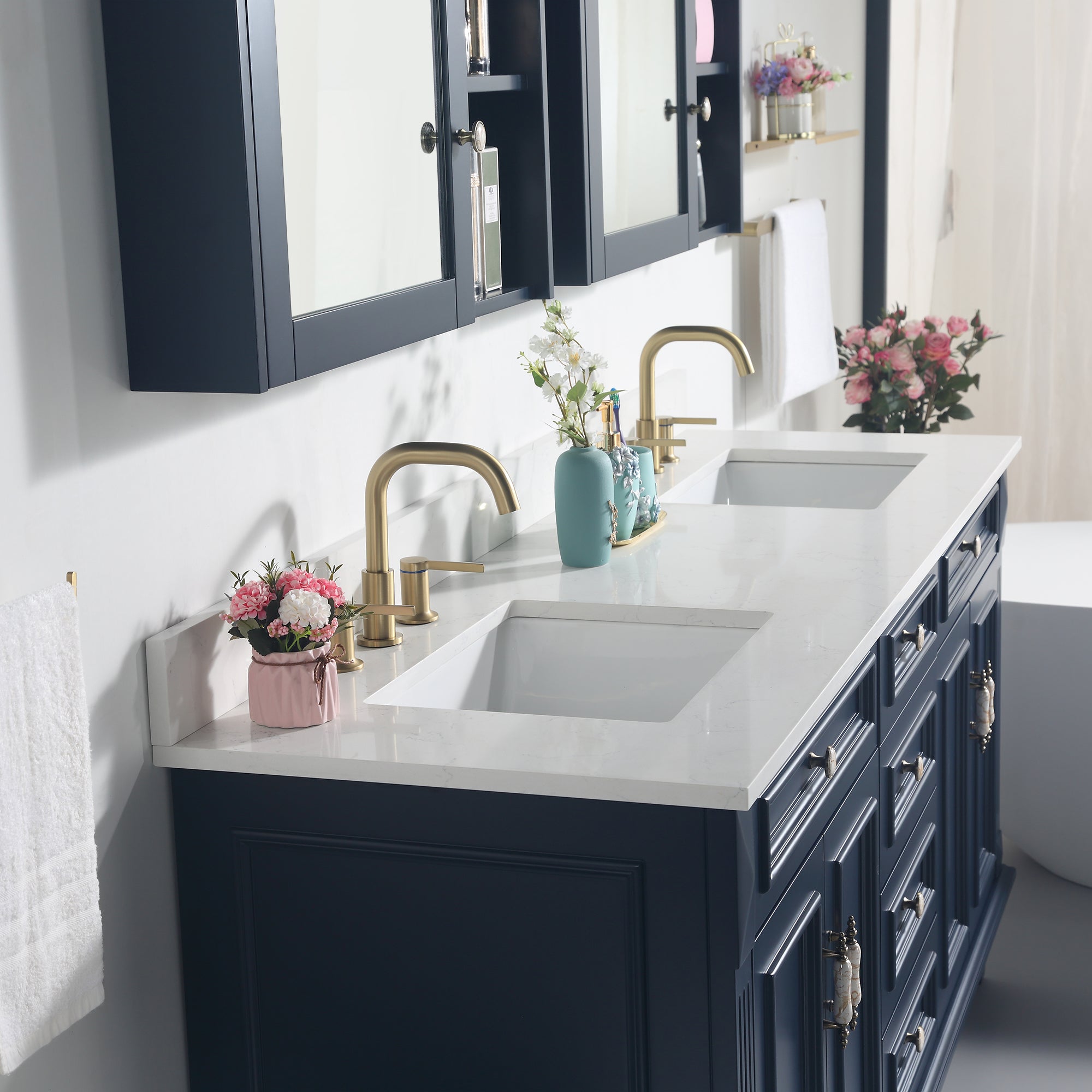 72 In Double Sink Bathroom Vanity