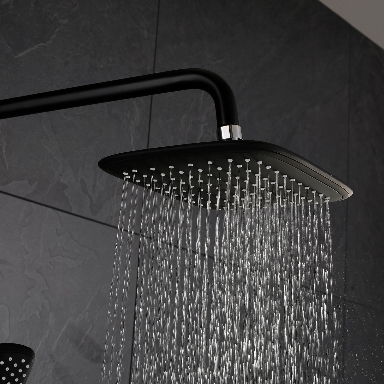 3-Function Thermostatic Matte Black Exposed Shower System