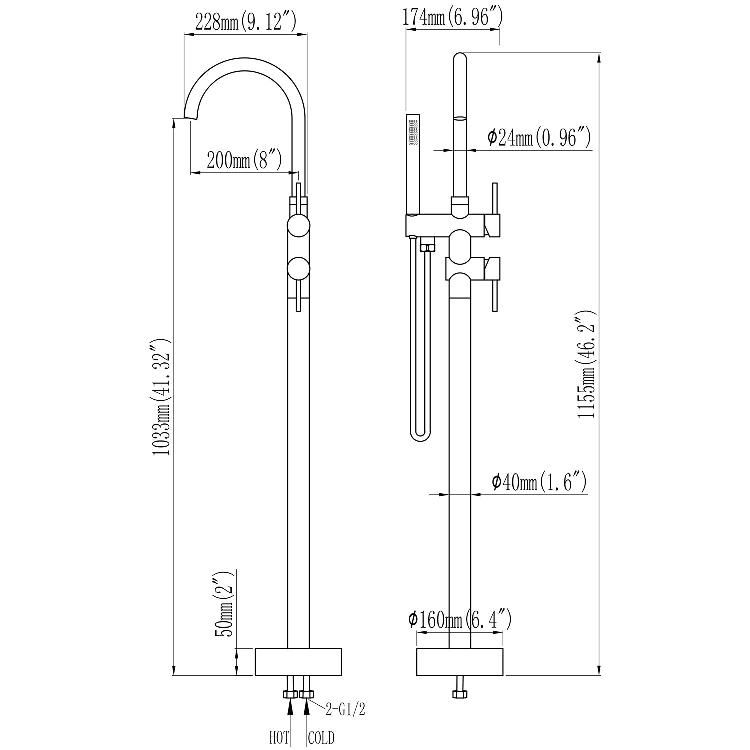 Free Standing Tub Faucets