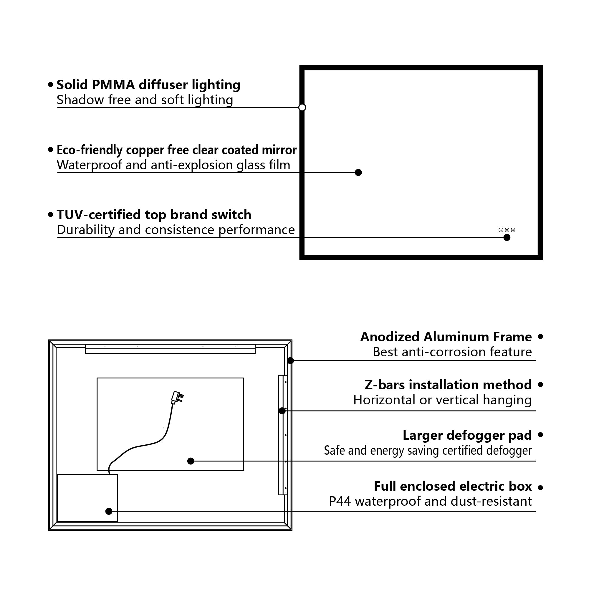 Large Bathroom Mirror