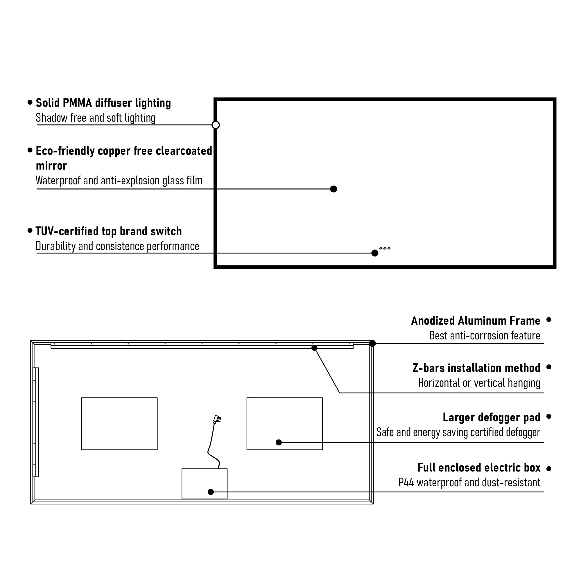 Lighted Mirror Bathroom