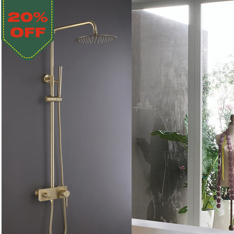 Wall Mount 3-Function Complete Shower System with Rough-In Valve