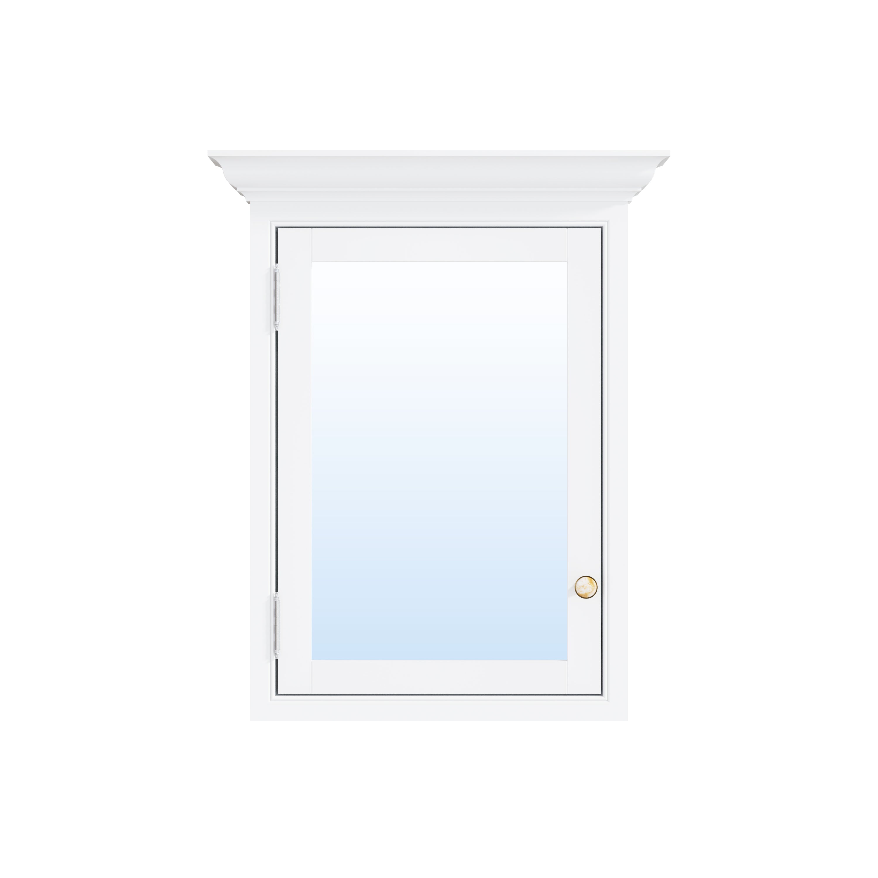 24 in. W x 30 in. H Recess Mount Bathroom Wood Medicine Cabinet with Mirror in White