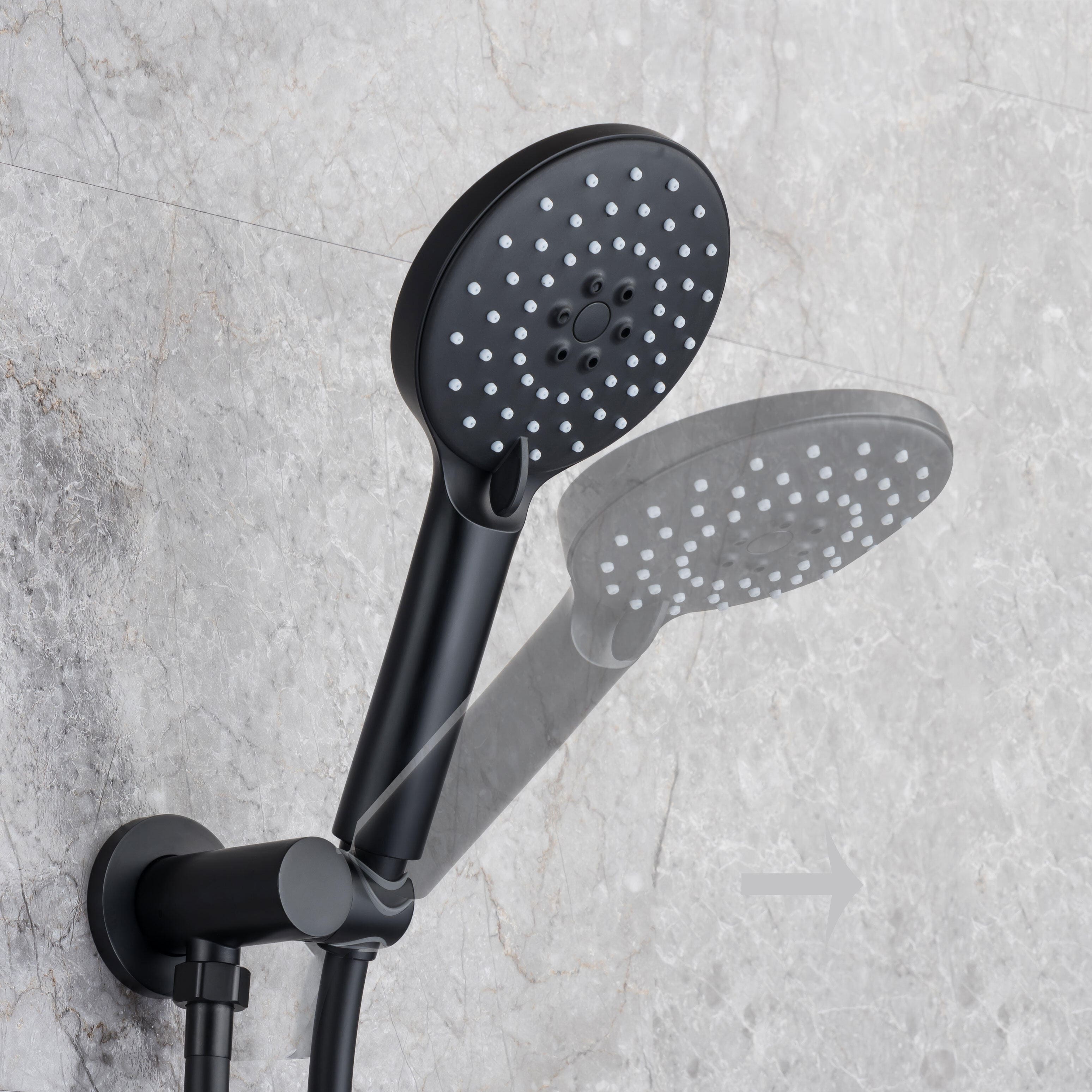 Single-Handle 1-Spray Round High Pressure Shower Faucet with 10 in. Shower Head