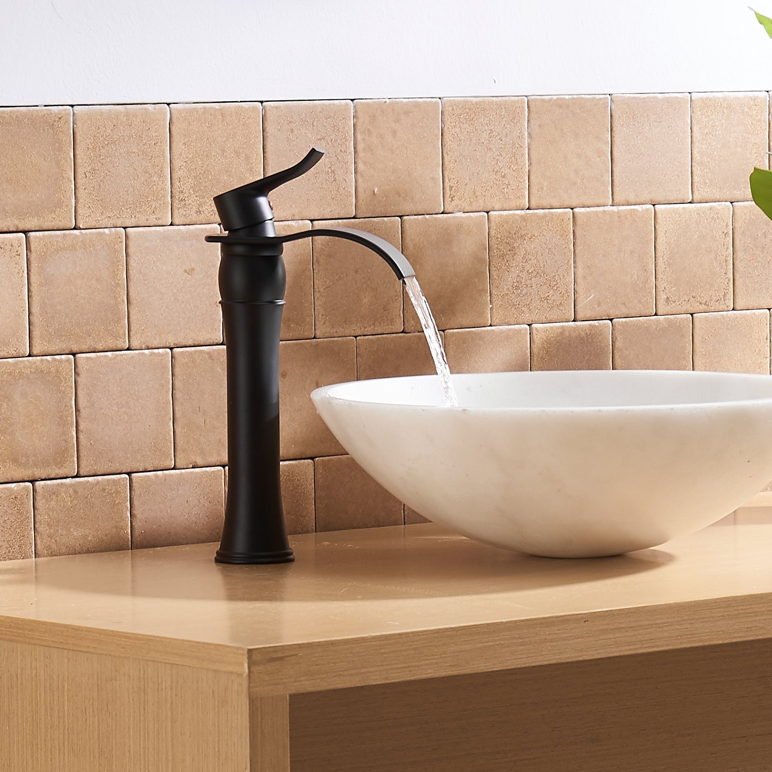 Waterfall offers vessel sink faucet