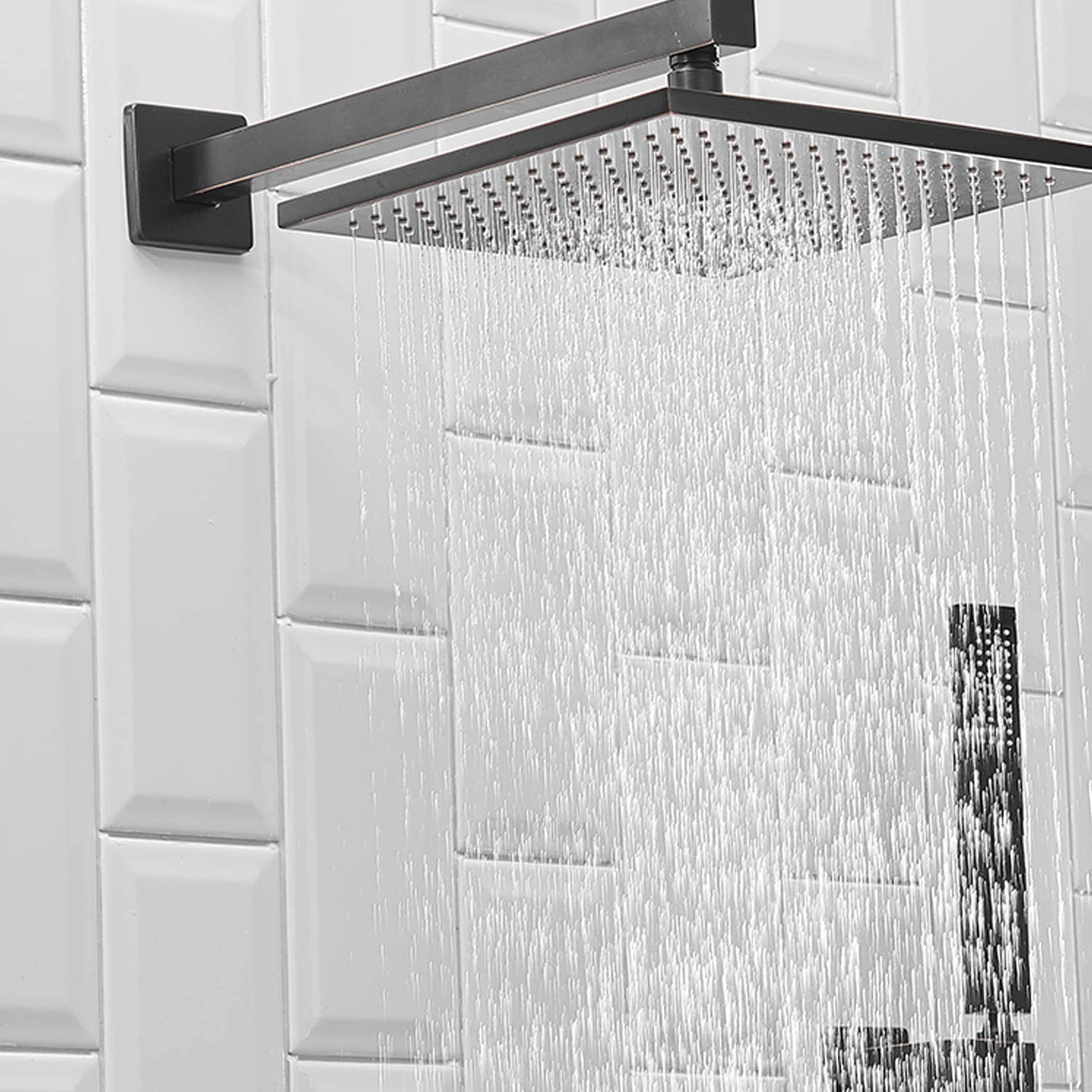 Black Square Rain showerhead buy and spray handle