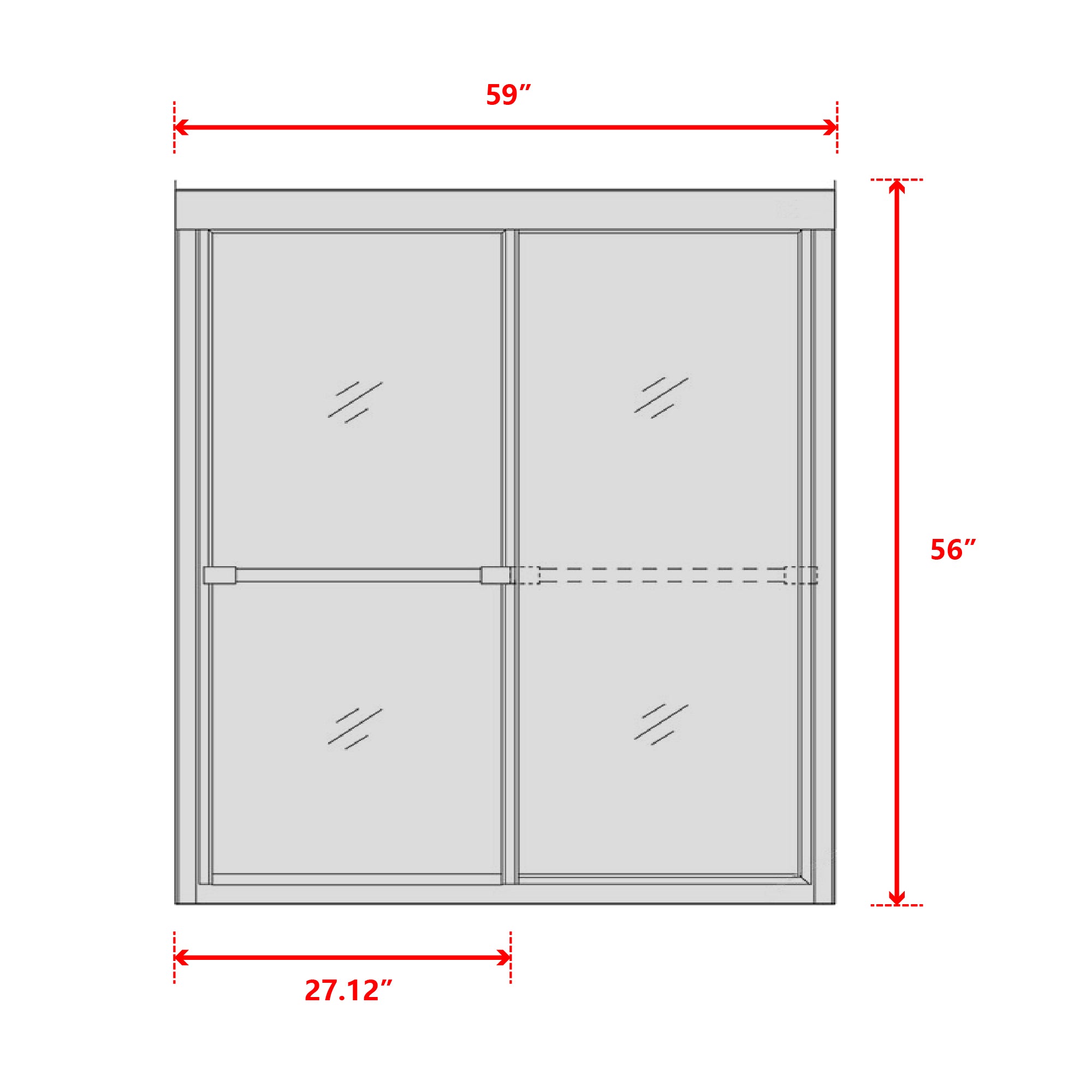 glass sliding shower door