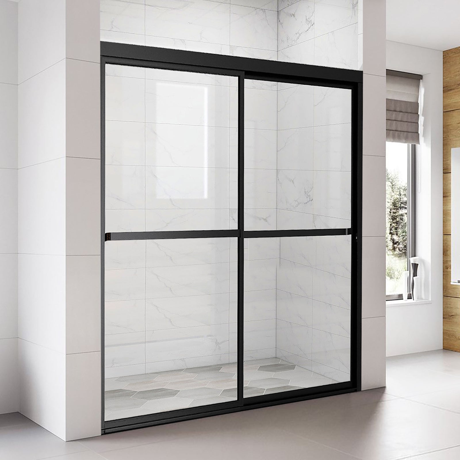 glass shower sliding door