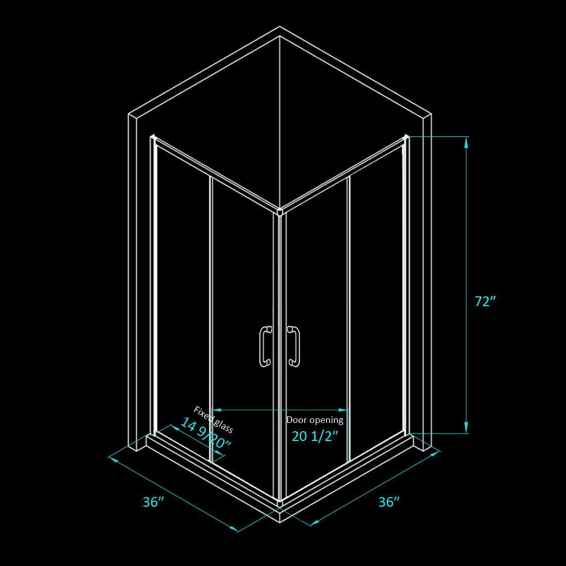 shower glass door