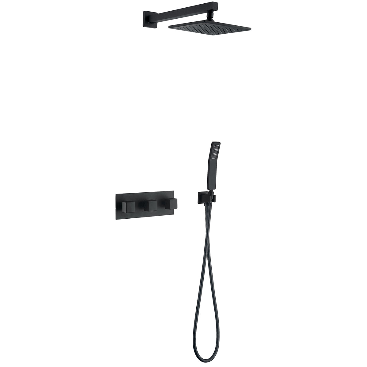 matte black shower system