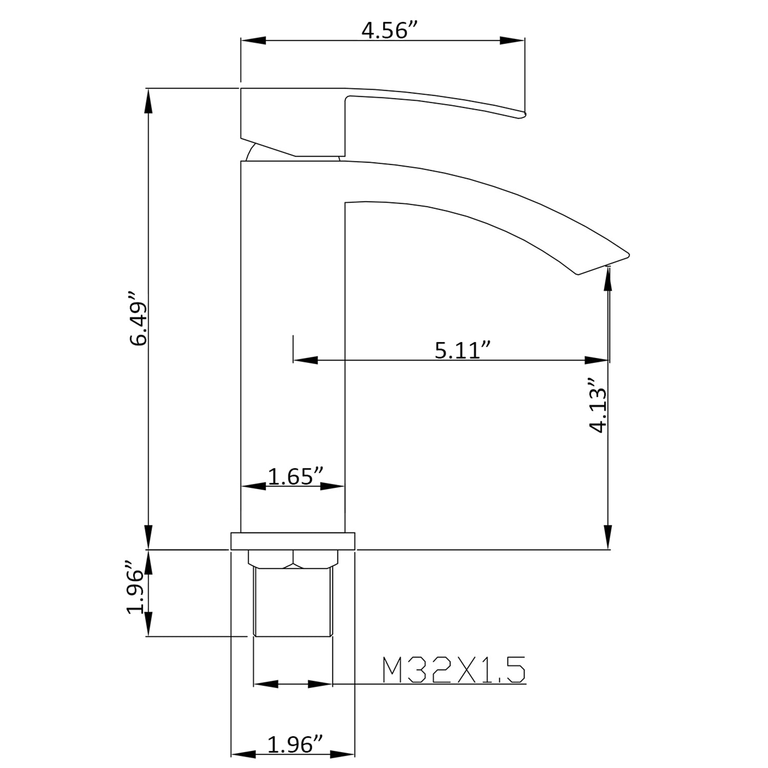 Single Handle Deck Mounted Bathroom Sink Faucet