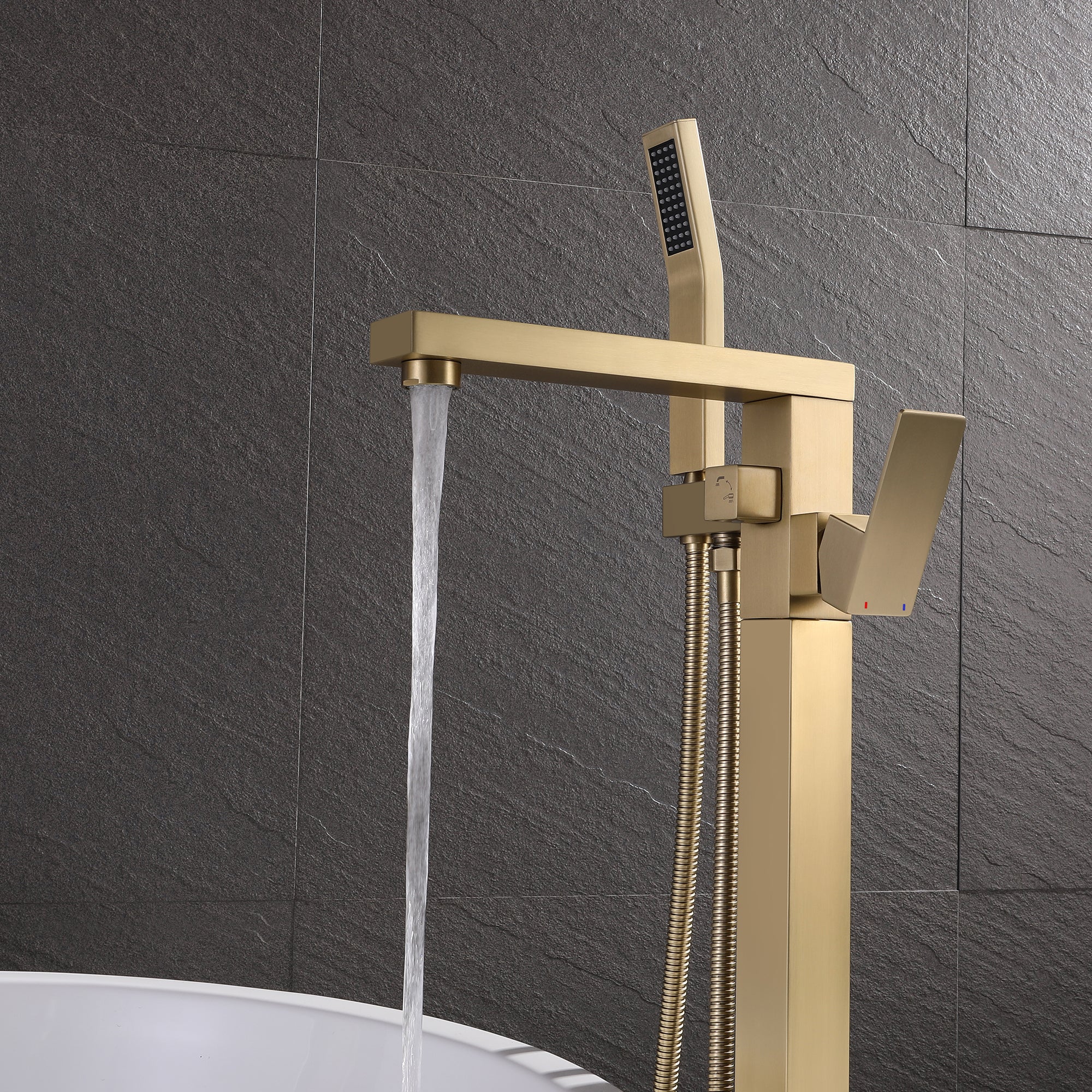 Single Handle Floor Mounted Freestanding Tub Filler